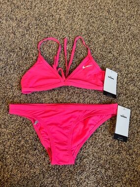 Nike Hot Pink Triangle Bikini Set